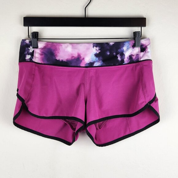 Lululemon Speed Short in Raspberry Blooming Pixie Multi sz 6 - Picture 1 of 11